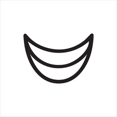 Clean Vector Illustration of a Broad Grin Conveying Warmth and Lightheartedness