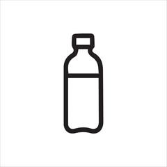 Basic black outline icon of a reusable water bottle promoting healthy hydration