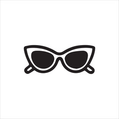 Fototapeta premium Stylish Retro Cat Eye Sunglasses Icon for Fashion and Summer Design Needs