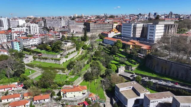 Park Of Virtues At Porto In Porto District Portugal. Leisure Park Landscape. Cultural Heritage. Nature Scenery. Park Of Virtues At Porto In Portugal. Tourism Landmark.