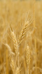 Fototapeta premium Golden wheat stalk close up