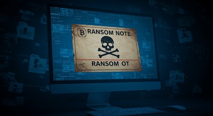 Ransomware Attack Demanding Bitcoin Payment. (AI Generated)