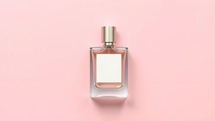 Minimalist Perfume Bottle Mockup Flat Lay