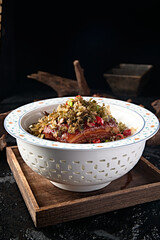 Traditional Shanghainese cuisine Braised pork with preserved vegetables