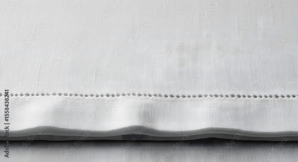 Poster elegant white fabric showcases subtle patterns and delicate textures, creating a soft, luxurious tex