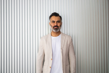 Portrait of a stylish Indian man in summer attire