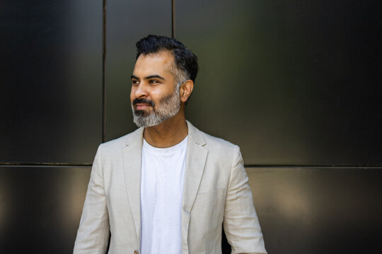 Confident Indian man in stylish summer attire