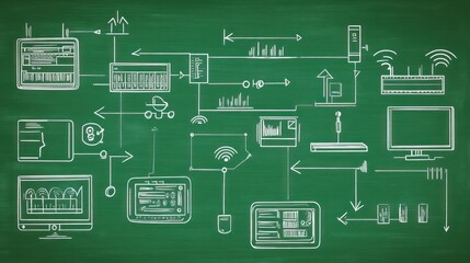 Diagram of interconnected devices