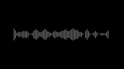 audio waveform transparent background.  curved audio waveform animation. abstract white sound bars animation. frequency audio equipment. white waveform speech or voice waveform background. music bar. - Powered by Adobe