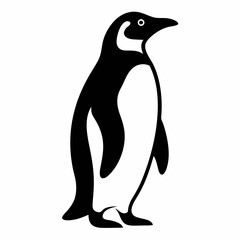 Obraz premium Black andwhite penguin silhouette