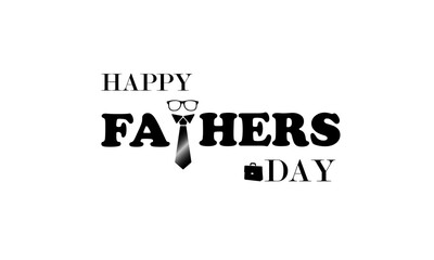 Happy Father's Day flat vector illustration, father and child joyful moment illustration