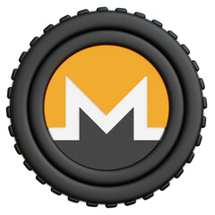 Monero XMR Coin 3d Illustration