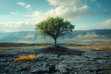 Symbolizes the resilience of nature and the urgent need for environmental protection.