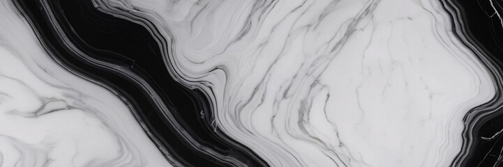 Abstract Black and White Marble Swirls
