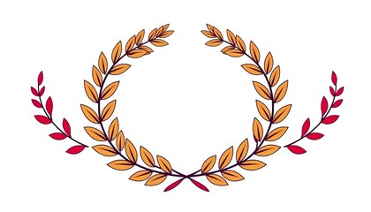 Obraz premium Elegant vector laurel wreath design, perfect for award certificates, emblem, contest