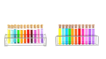 colorful chemical tube arrangement png