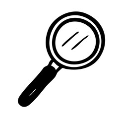 虫眼鏡　線画　手書き