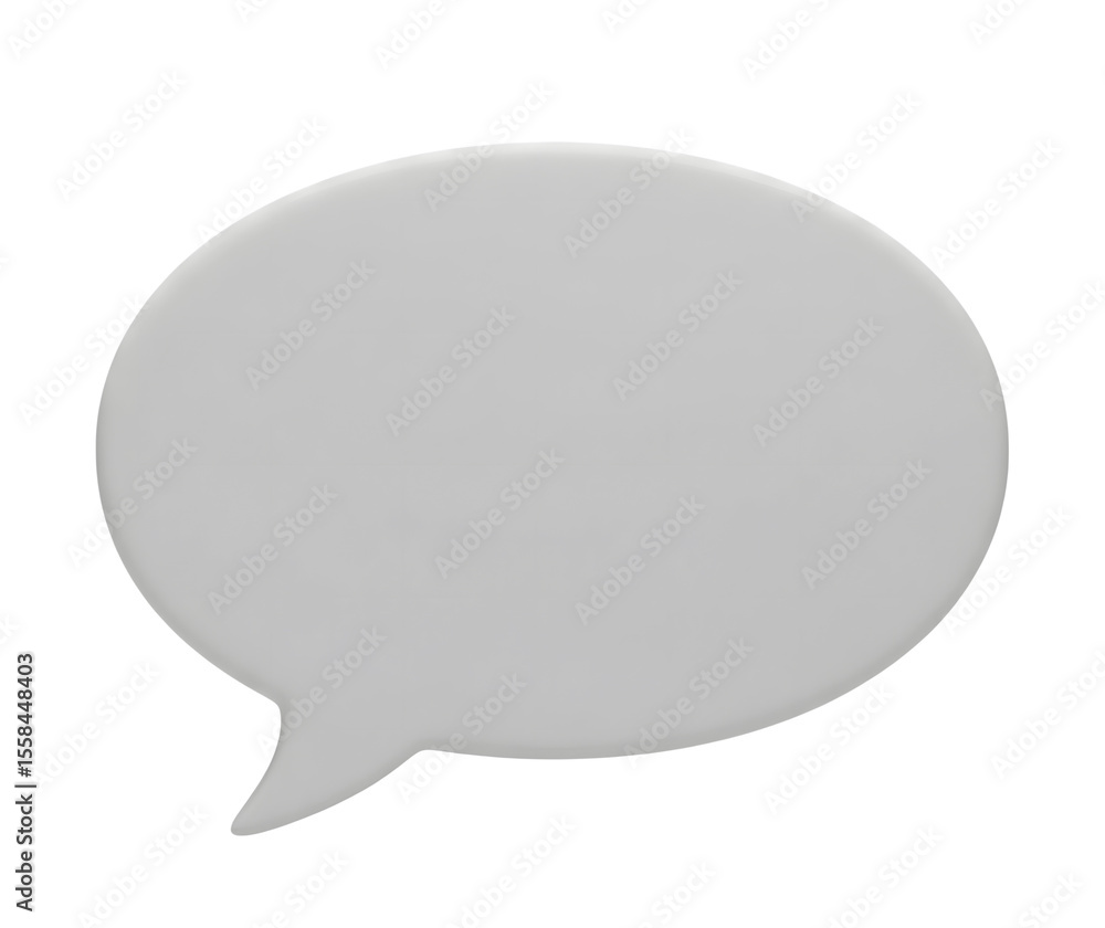 Fototapete speech bubble minimalist 3d rendering in a soft and smooth renderer