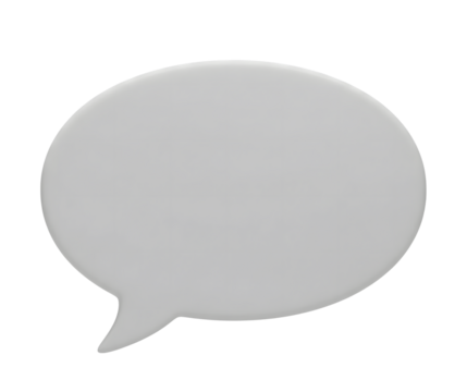 Speech Bubble Minimalist 3D Rendering in a Soft And Smooth Renderer