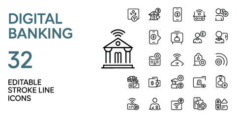 Editable Stroke Line Icons-Vector Icon Set