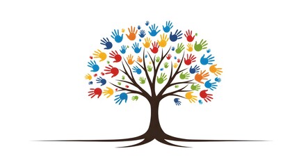 Unity Tree: Colorful Handprints of Community