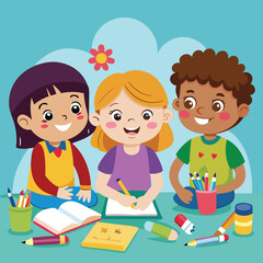 group of children playing