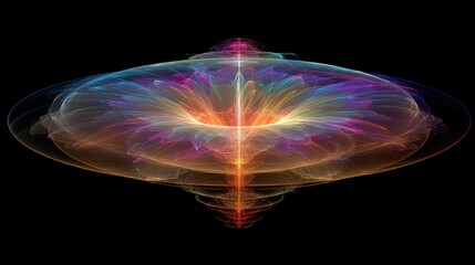 D torus rings of different sizes rotating around center axis