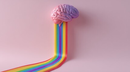 Flow of Colors Representing Neurodiversity From Brain to Heart Inspires Inclusion and Understanding in Society