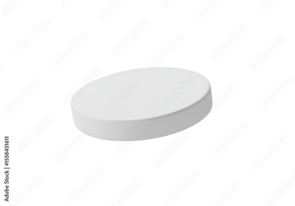 Poster simple round white shape isolated on transparent background