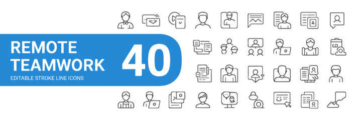 Editable Stroke Line Icons-Vector Icon Set