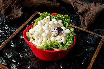 Hot pot ingredients white jade mushroom
