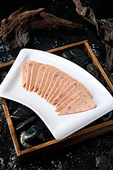 Hot pot ingredients sliced luncheon meat