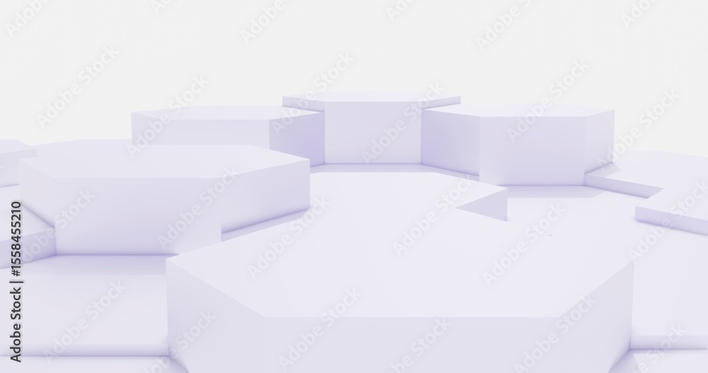 Poster podium geometric shape with space for object minimal background 3d render