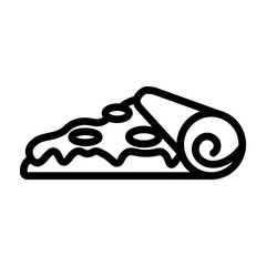 Pizza Slice Vector Line Icon Design