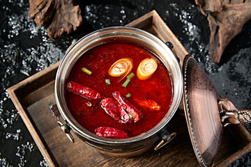 Small hot pot soup base spicy beef oil pot
