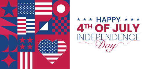 Fototapeta premium Happy 4th of July. Happy Independence Day. USA. Holiday concept design