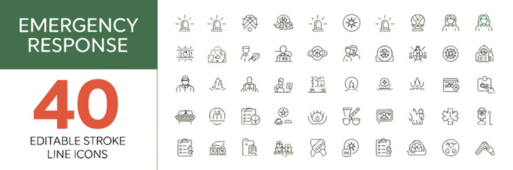 Mechanics Editable Stroke Line Icons – 36 Vector Icon Set