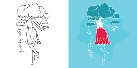 Fancy hand drawn doodle lettering quote. Lettering for t-shirt design, mug print, bag print, clothes fashion. 100% hand drawn vector image.