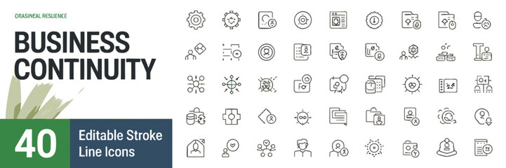 Mechanics Editable Stroke Line Icons – 36 Vector Icon Set