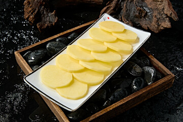 Fresh cut potato chips