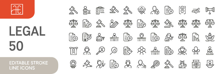Mechanics Editable Stroke Line Icons – 36 Vector Icon Set