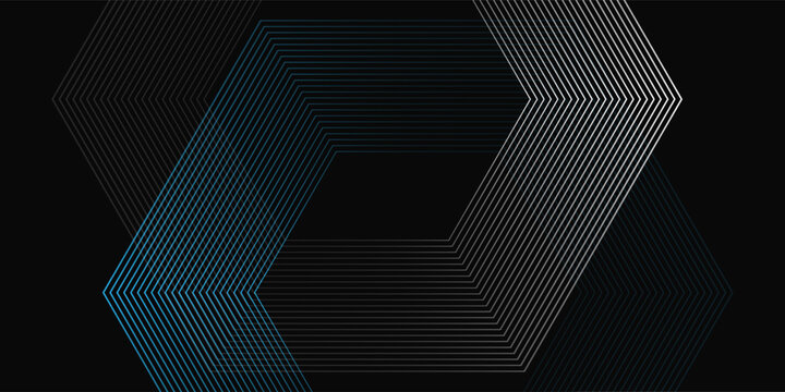 Black abstract background designb simple. Premium stripe texture for banner  business backdrop. Dark horizontal vector template patten