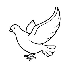 Obraz premium Carton dove outline illustration 