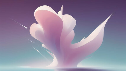 Obraz premium Dreamy Abstract Splash in Soft Gradient Sky