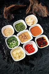 Old Beijing hot pot dipping sauce and side dishes combination