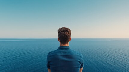 Fototapeta premium A conceptual illustration representing mindful investment psychology, showing calm and strategic thinking