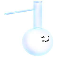 test tube with blue liquid