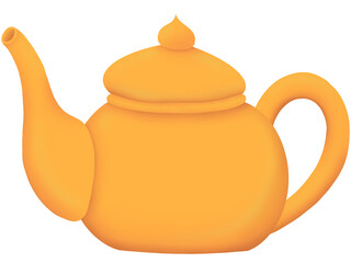 yellow teapot for matching tea set
