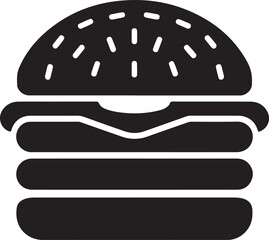 Burger silhouette illustration vector design.