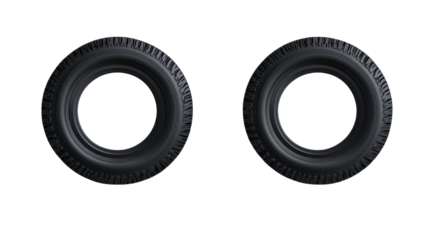 tire track circle frame on white background